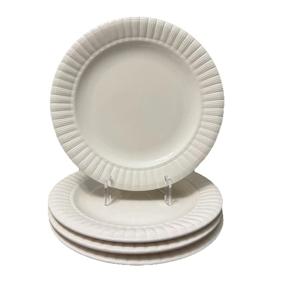Pier 1 Other - Pier 1 Lunca Blanca White Salad Plate Set of 4 Dishwasher Safe 8"